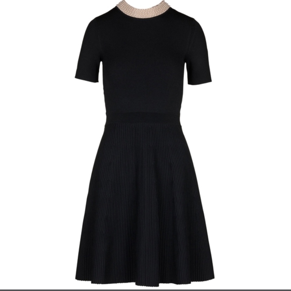 Sandro Uigi Jewelled Collar Short Knit Dress
